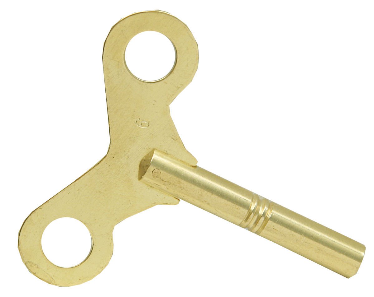 NEW American Made Brass Long Shaft Clock Key 3 (3.00mm) KLS03