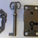 Lock & Key Set with Escutcheon Plate. - HLK-01 Lock & Key Set with Escutcheon Plate. - HLK-01