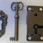 Lock & Key Set with Escutcheon Plate. - HLK-01