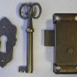 Lock & Key Set with Escutcheon Plate. - HLK-01