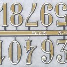 1/2" Arabic Gold Clock or Craft Numerals -Numbers 1-12 - NA112-12