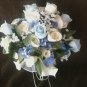 Blue and White Bridal Bouquet