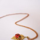Mafia Jewellery Lady Bug on Leaf Pendant