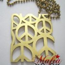 Mafia Brass Peace Sign Pendant