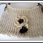 Cream and Brown Flower Bag