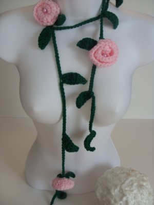 Pink Roses Necklace