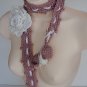 Pink and White Flower necklace 02
