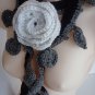 Black-Grey and white Necklace 024