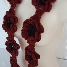 Red abd Black Flower Scarf 01