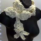 Cream Flower Lariat/Scarf