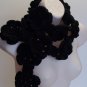 Black Flower Lariat/Scarf