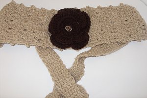 Tan w/Brown flower Belt