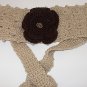 Tan w/Brown flower Belt