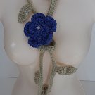 Leaves w/Blue Flower lariat