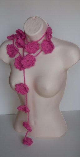 Pink Bunch Flower lariat