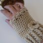Cream Fingerless Gloves