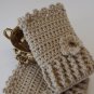 Cream Fingerless Gloves