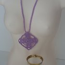 Set Necklace and earring Violet