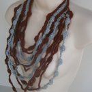 Maxi Cascate Necklace Gray and Dark Red