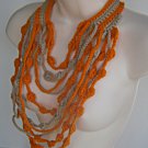 Maxi Cascate Necklace Cream and Orange