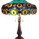 Classic Peacock Tiffany Style Table Lamp