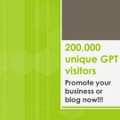 200,000 High Traffic GPT Visitors to Promote Your Website