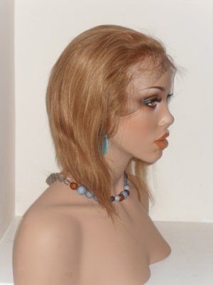 8" Silky Straight Indian Remy Full lace Wig