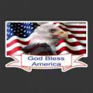 "God Bless America" w/Eagle on Flag Decal