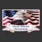 "God Bless America" w/Eagle on Flag Decal