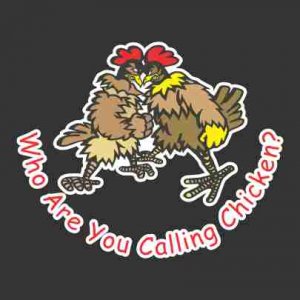 Funny, Two Roosters / Chickens Fighting Decal