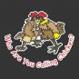 Funny, Two Roosters / Chickens Fighting Decal