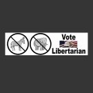 Vote Libertarian Bumper Sticker, Political Decal