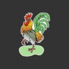 Colorful Rooster Decal with green tail.