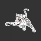 White Leaping Tiger Decal