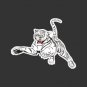 White Leaping Tiger Decal