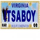 30 VIRGINIA License Plate BOY Baby Shower Candy Bar Wrappers Hershey's Nugget Labels Party Favors