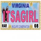 30 VIRGINIA License Plate GIRL Baby Shower Candy Bar Wrappers Hershey's Nugget Labels Party Favors