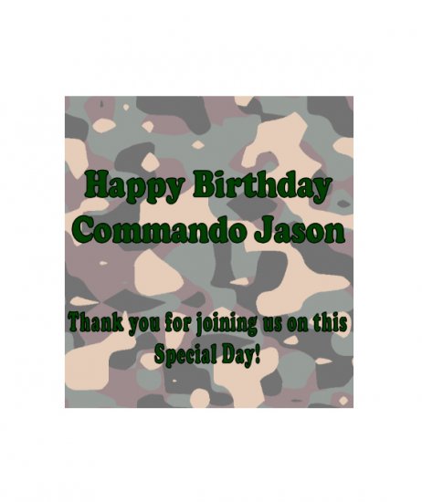 16 Camouflage Lip Balm Chap Stick Wrapper party favor label Personalized