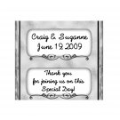 Candy Bar Box Favors SILVER FRAME Hershey bars PERSONALIZED Set of 6 Party Favors