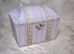 WHITE TREASURE CHEST Birthday Favor Boxes Party Favors Set of 6