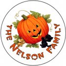 108 Halloween Hershey's Chocolate Kiss Labels Jack-o-lantern Pumpkin Party Favors #1