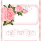15 Hershey Miniatures Candy Bar Wrapper Labels Pink Rose Birthday or Retirement Party Favors