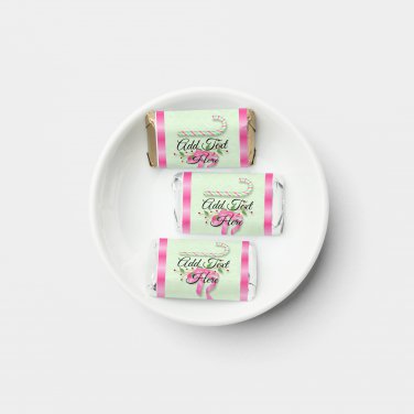 Personalized Candy Cane, Christmas Hersheys Miniature Candy bar wrappers - Digital Download
