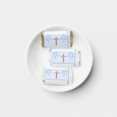 Personalized Blue First Communion Hersheys Miniature Candy bar wrappers - Digital Download