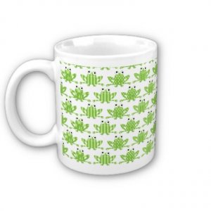 Green Frogs Coffee Mug Cup
