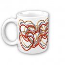 Red Hearts Coffee Mug Cup