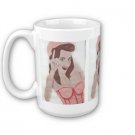 Pink Lady Retro Handpainted artwork printed Coffee Mug Cup