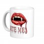 Humorous Funny Saying Coffee Mug Cup "Bite Me"