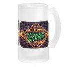Beer Oclock Frosted Glass 16 oz Mug or Beer Stein  Hot or Cold Mancave