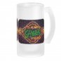 Beer Oclock Frosted Glass 16 oz Mug or Beer Stein  Hot or Cold Mancave